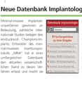 Neue Datenbank Implantologie